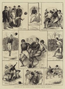 Bocetos en el Partido Internacional de Fútbol, Glasgow